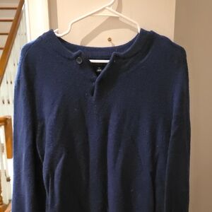 J. Crew Men's Deep Blue Crewneck Sweater